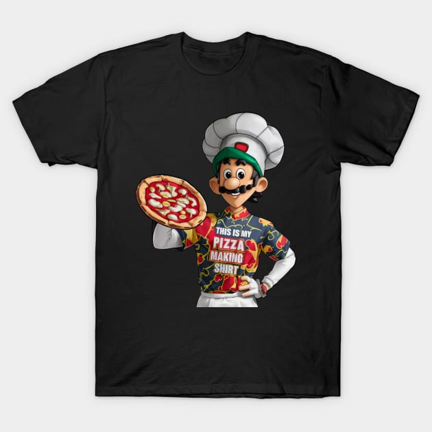 Pizza Maker Pizza Baker This Is My Pizza Making T-Shirt by woormle